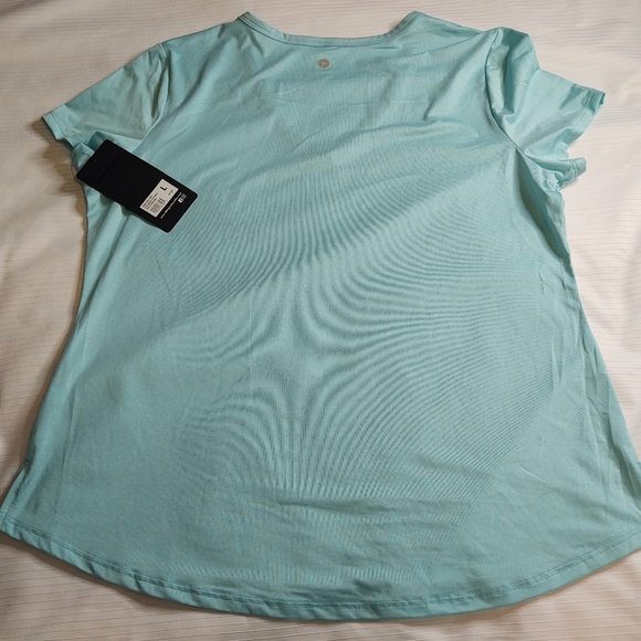 90 degree Teal Green Gym Short Sleeve Shirt Size Large - Picture 3 of 6